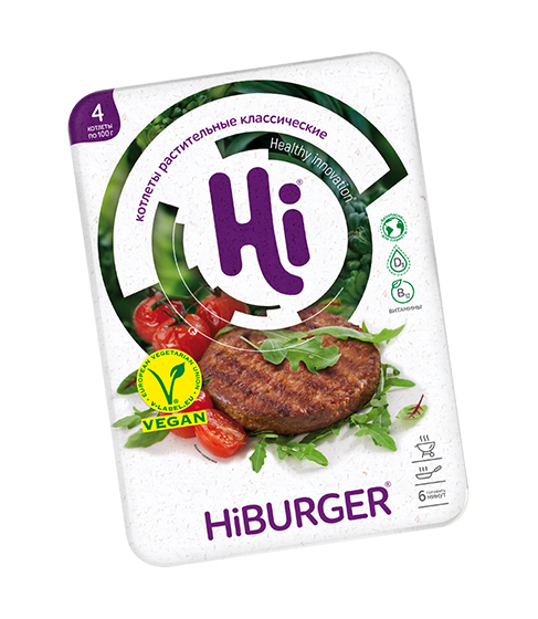 HiBURGER  Хай Бургер котлеты растительные 4 штуки