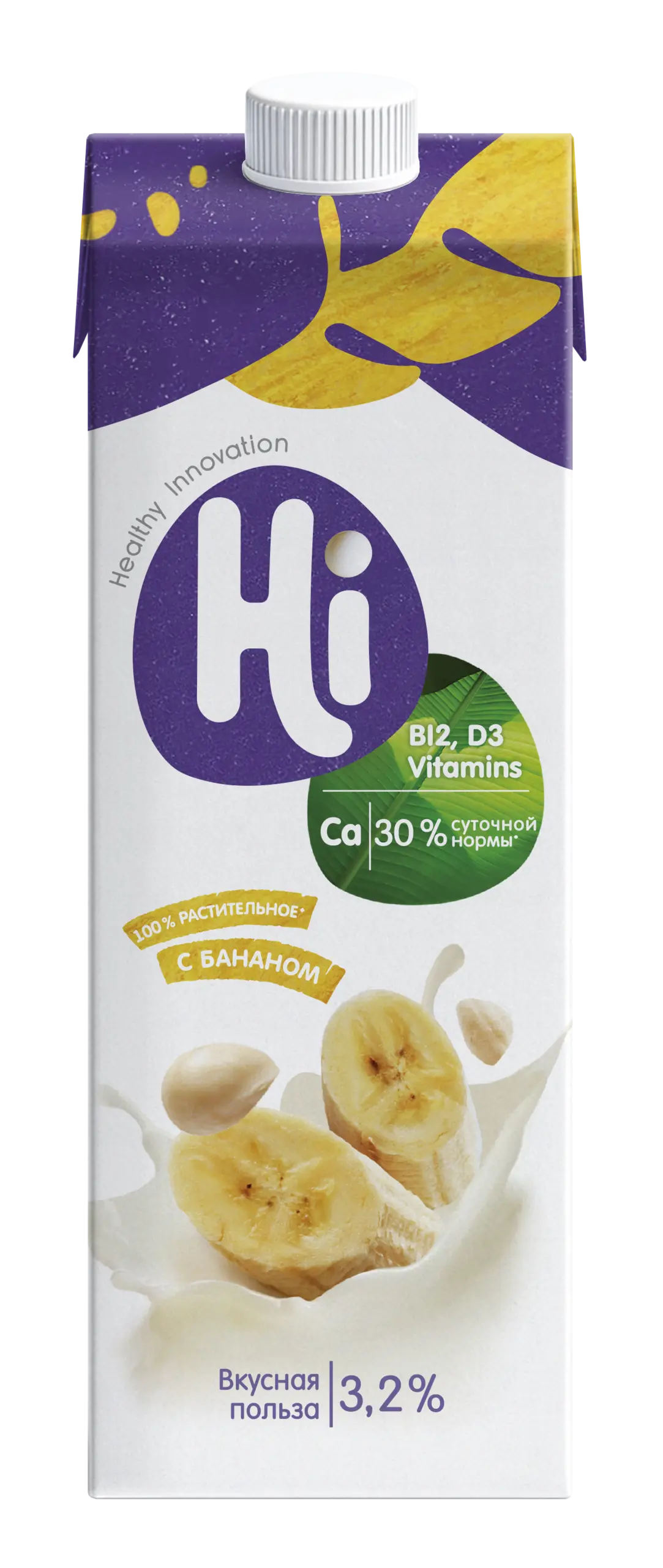Растительное молоко Hi с бананом 1 л