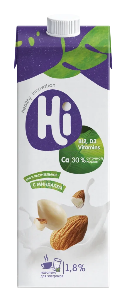 Растительное молоко Hi с миндалем 1 л_лицо