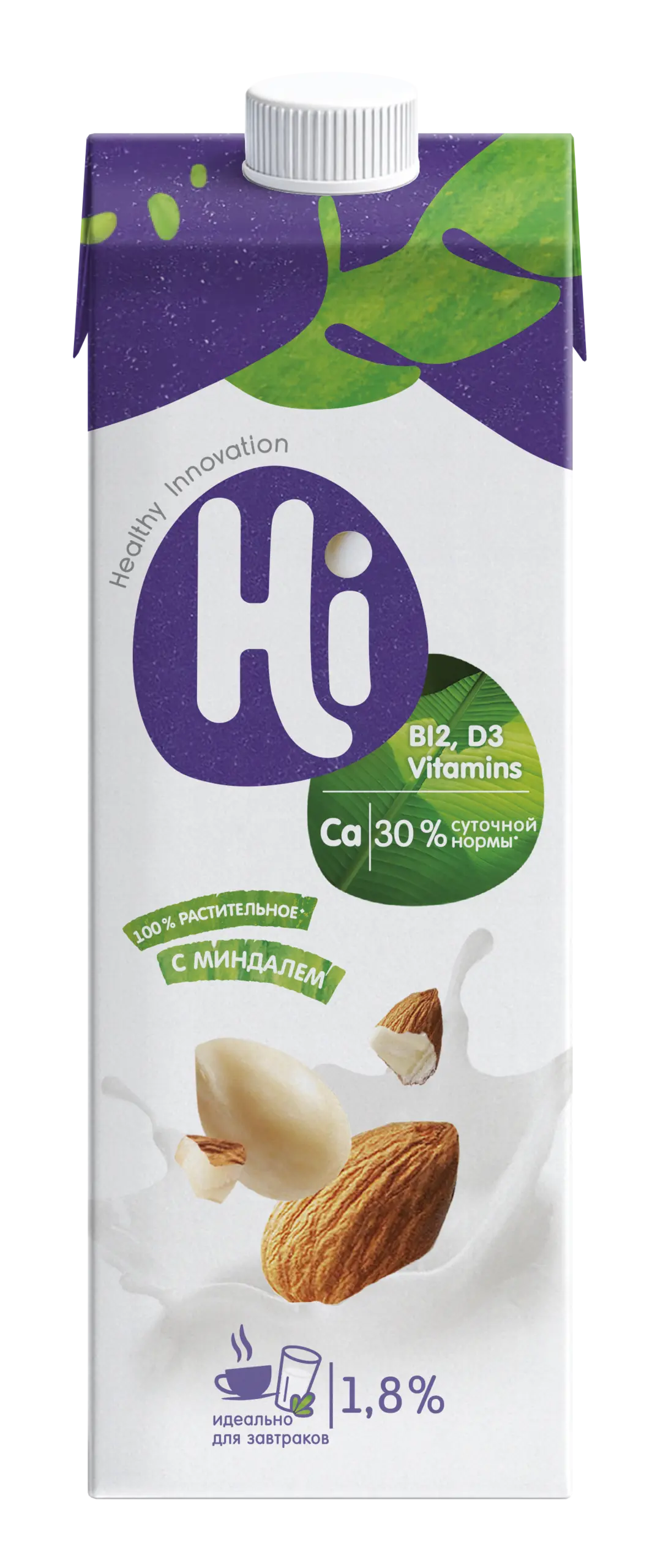 Растительное молоко Hi с миндалем 1 л_лицо