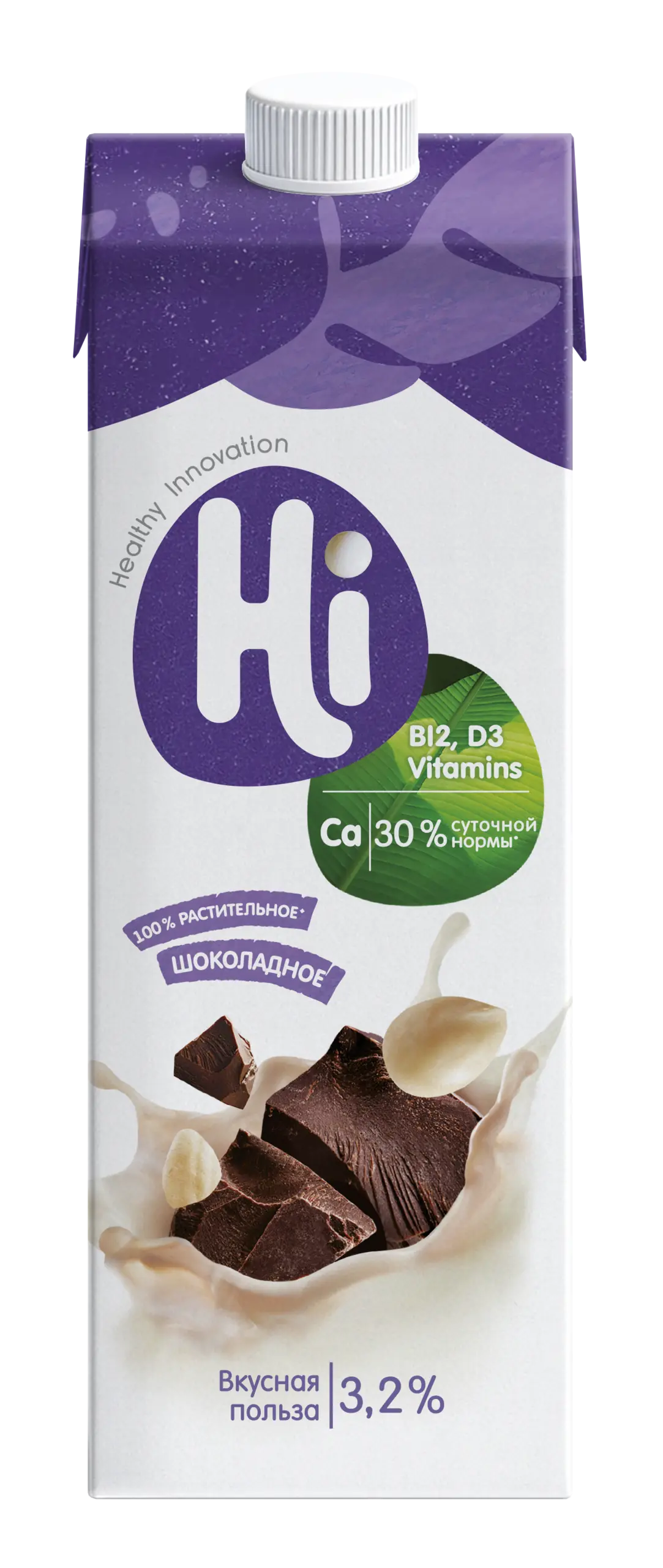 Растительное молоко Hi с шоколадом 1 л_лицо