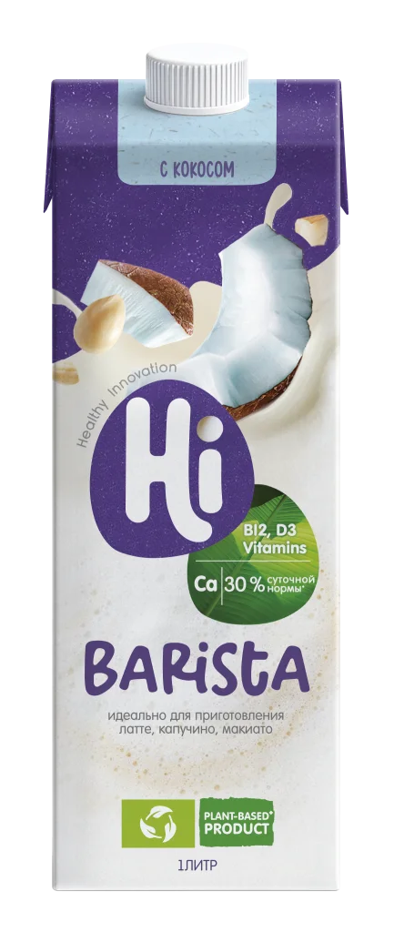 Растительное молоко Hi Barista с кокосом, 1 л
